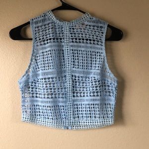 Light Blue Crop Top